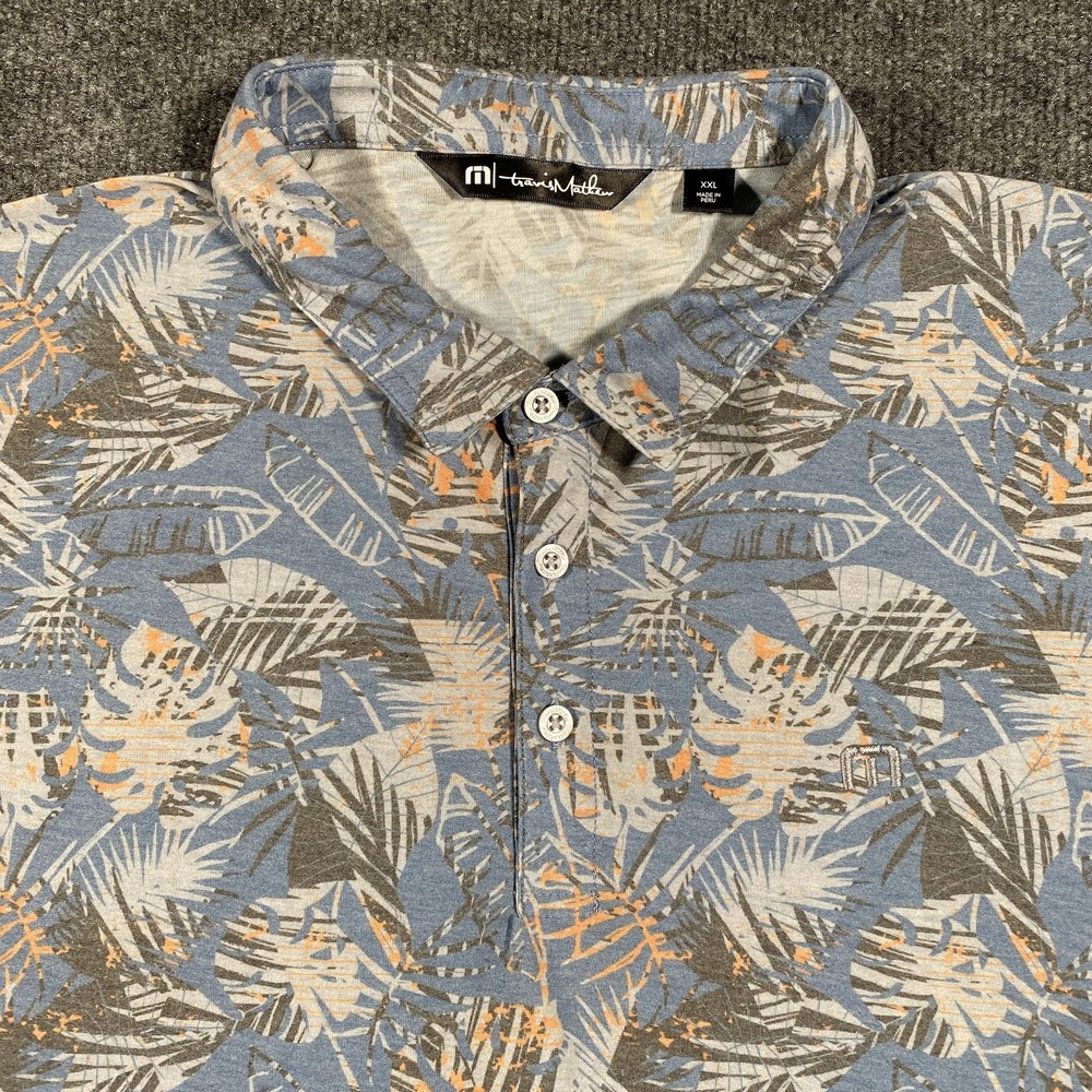 Travis Matthew Raft the Pacuare Pima Cotton Golf Polo Shirt Mens 2XL Stretch